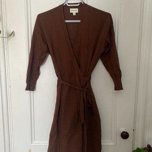 Frank & Oak Knit Wrap Dress